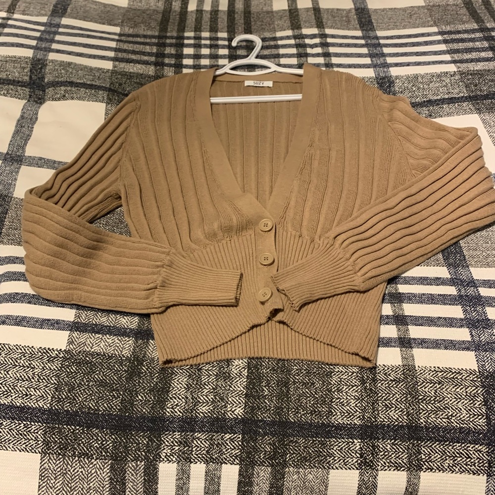 Balloon sleeve cardigan - Picture 4 of 8